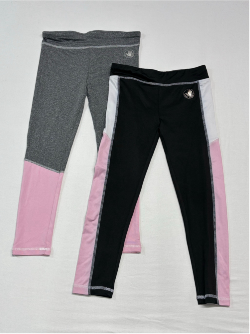 Girls Body Glove Leggings Black Pink Gray 2-Piece Set - Size 6X - 879